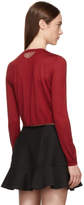 Thumbnail for your product : RED Valentino Red Cashmere and Silk Cropped Cardigan