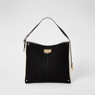 river island grey tab side slouch bag