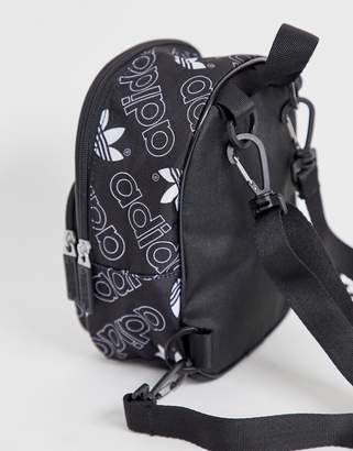 adidas mini backpack in trefoil print