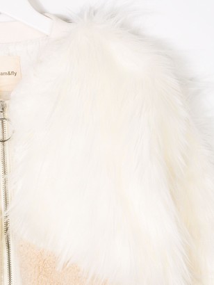 Andorine Oversized Zipped Faux Fur Coat