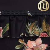 Thumbnail for your product : River Island Girls black floral frill sleeve bikini set