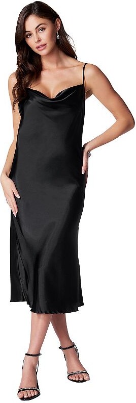 Women's bebe Satin Midi Slip Dress