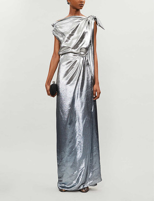 Roland Mouret Silvabella silk-blend metallic gown