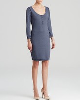 Thumbnail for your product : Three Dots Reversible Henley Stripe Dress