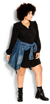 Thumbnail for your product : City Chic Ruffled Up Dress - black