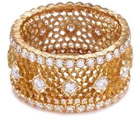 Buccellati 'Nuovo Tulle' diamond 18k yellow gold ring