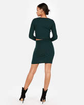 Thumbnail for your product : Express Wide Rib Wrap Sweater Mini Skirt