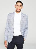 Thumbnail for your product : River Island Blue Check Skinny Fit Suit Blazer