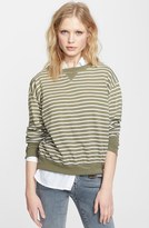 Thumbnail for your product : Current/Elliott 'The Stadium' Stripe Sweatshirt