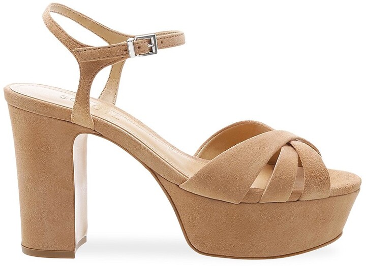 Schutz Women's Beige Platform Sandals | ShopStyle