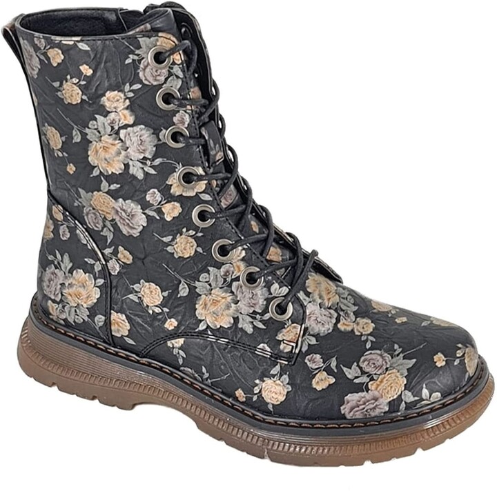 Boots and braces Easy 10 agujeros de septiembre Flowers flores botas zapatos floral 