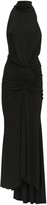 Thumbnail for your product : Alexandre Vauthier High Neck Stretch Jersey Long Dress