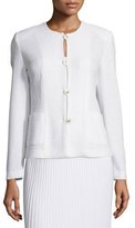Thumbnail for your product : Misook Button-Front Textured Jacket, Plus Size