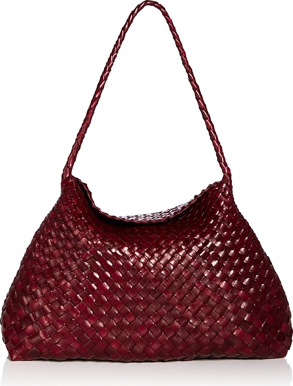 DRAGON DIFFUSION Santa Maria Woven Leather Shoulder Bag