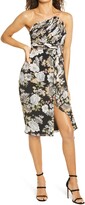 Thumbnail for your product : Lavish Alice Floral Asymmetrical Strapless Cocktail Dress
