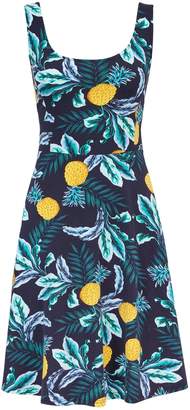 Dorothy Perkins Womens Multi Colour Pineapple Seam Fit And Flare Camisole Dress