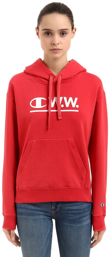 champion tape overhead boyfriend hoodie