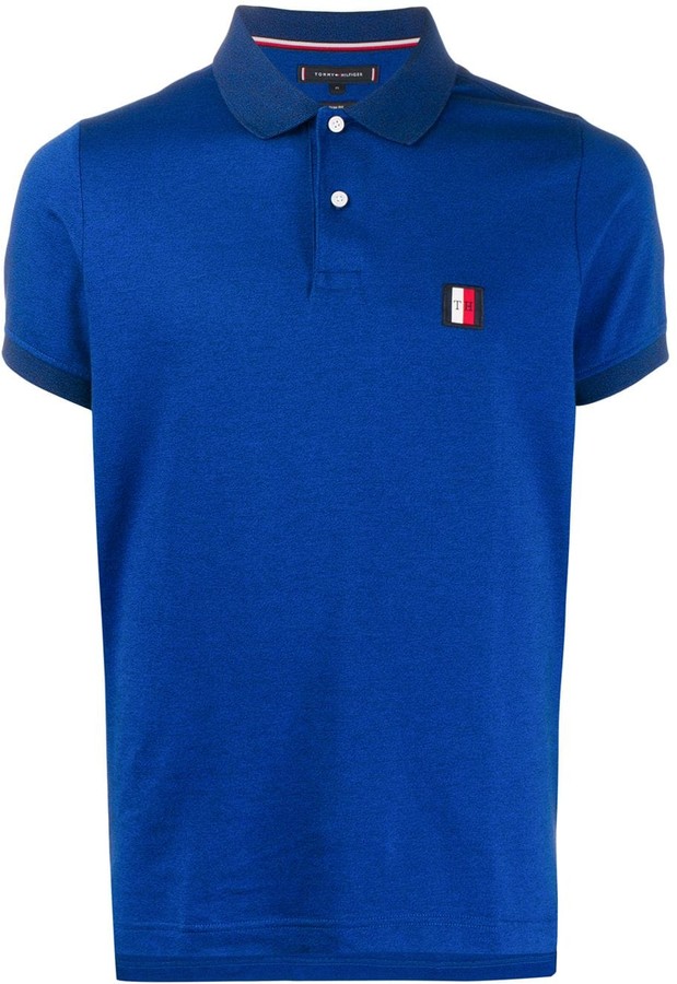 tommy hilfiger blue polo shirt