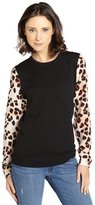 Thumbnail for your product : Jamison black and cheetah 'Tasmania' sweater