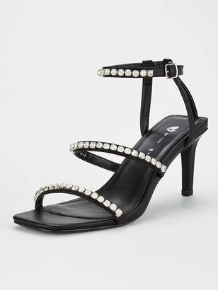 Very Harlow Jewel Strap Sandals - Black
