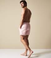 Thumbnail for your product : Reiss Our last order date for Christmas has now passed FLINT STRIPED SWIM SHORTS Soft Pink