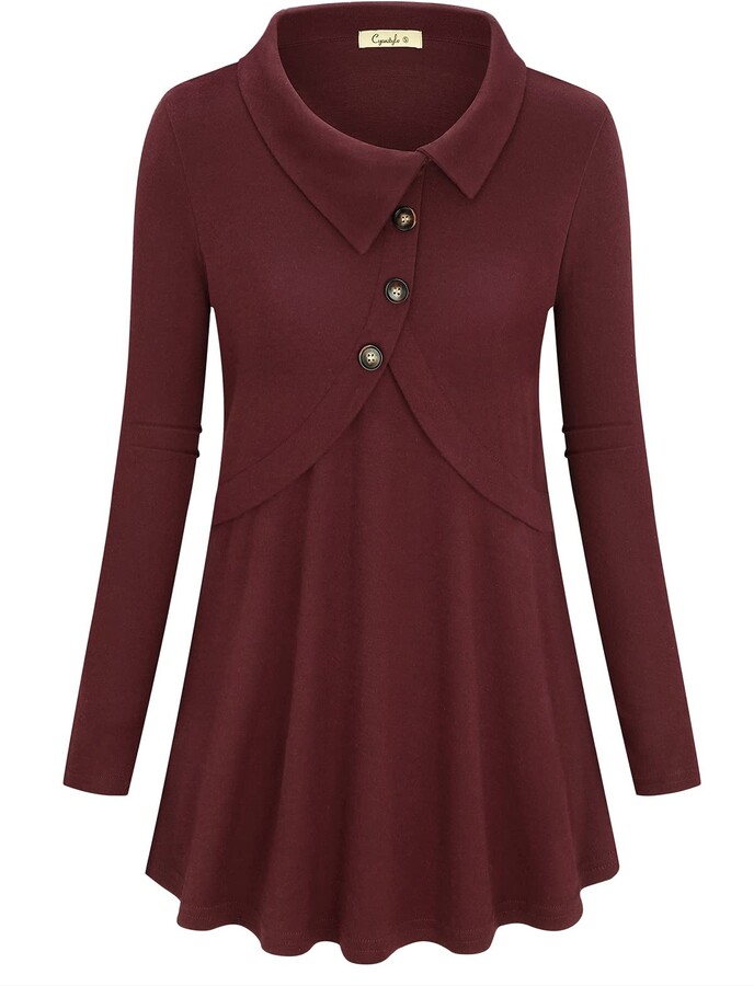 dressy burgundy tops