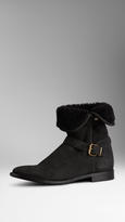 Thumbnail for your product : Burberry Shearling-Lined Suede Boots