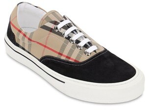 Burberry Wilson Checked Leather Sneakers