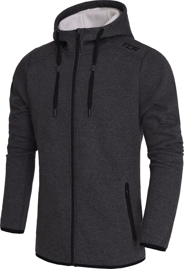 TCA Men’s Revolution Tech Workout Thermal Running Hoodie Jacket with
