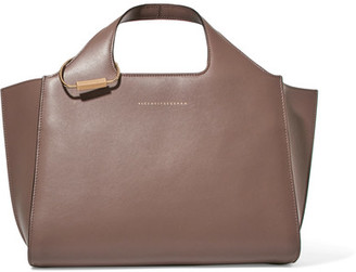 Victoria Beckham Newspaper Leather Tote - Brown