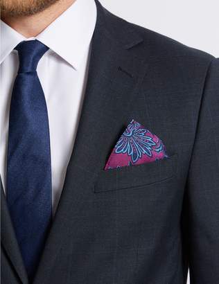 Marks and Spencer Pure Silk Printed Pocket Square