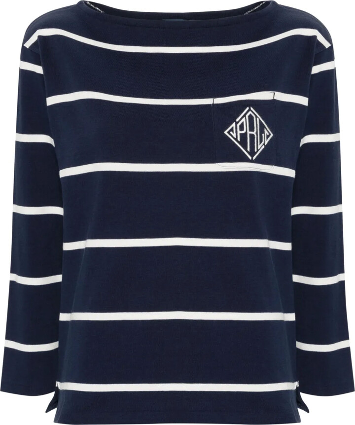 Polo Ralph Lauren logo-embroidered striped T-shirt