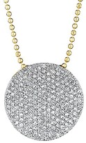 Thumbnail for your product : Phillips House Pave Diamond & 14K Yellow Gold Infinity Disc Pendant Necklace