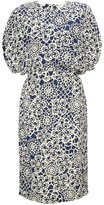 Thumbnail for your product : Thakoon Navy Floral Side Draped Dress