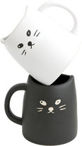 Thumbnail for your product : Miya Cat Mug Black & White Set Of 2