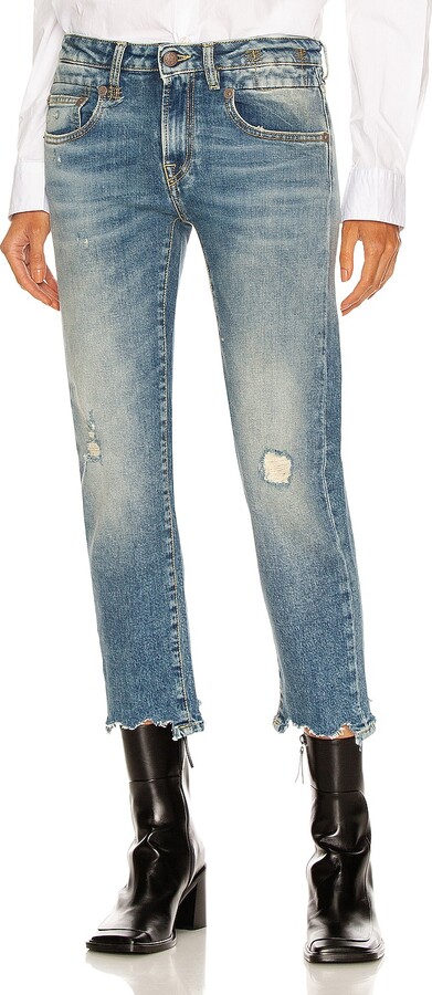 R 13 Boy Straight Leg in Denim-Medium