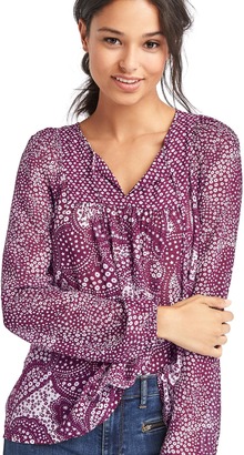 Gap Split neck print blouse