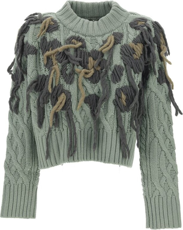 トップス SACAI 21AW TWISTED CABLE KNIT SWEATER SACAI 21AW TWISTED CABLE KNIT SWEATER