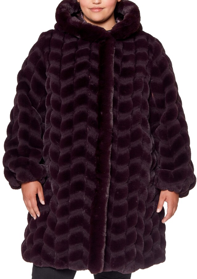 New Long Coats The World S, Jones New York Petite Textured Faux Fur Coat Macy S