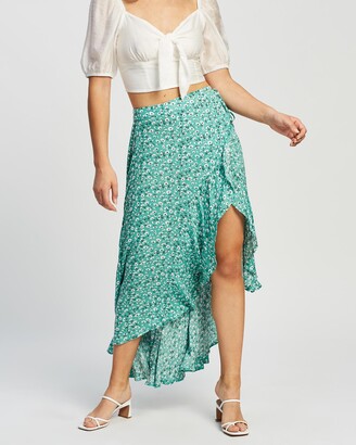 Fresh Soul - Women's Green Maxi skirts - Artesia Skirt - Size One Size, 14 at The Iconic
