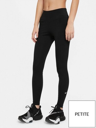 Nike Petite Fit The One Mid Rise Legging - Black - ShopStyle Activewear  Trousers