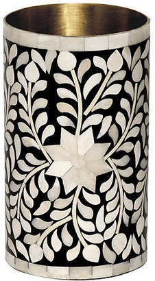 Mela Artisans 8" Imperial Beauty Vase - Black/White