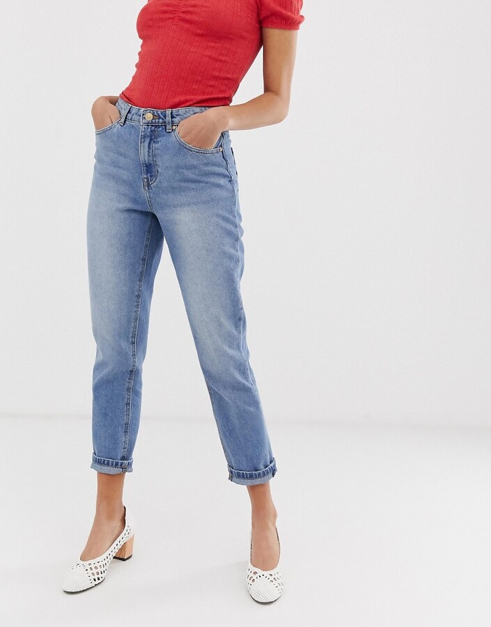 Only mom jeans in light blue wash - ShopStyle