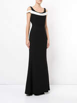 Thumbnail for your product : Paule Ka fitted flared gown