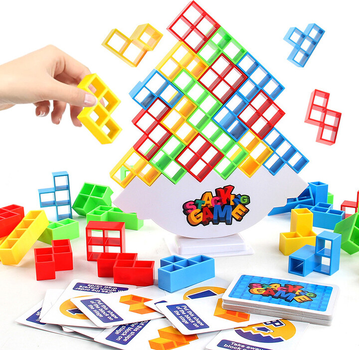 luck city Puzzle Toy Tower Fun Balance Stacking Building Block Brick Board Game For Kids Adults Friends Team Dorm Family Night Party Games