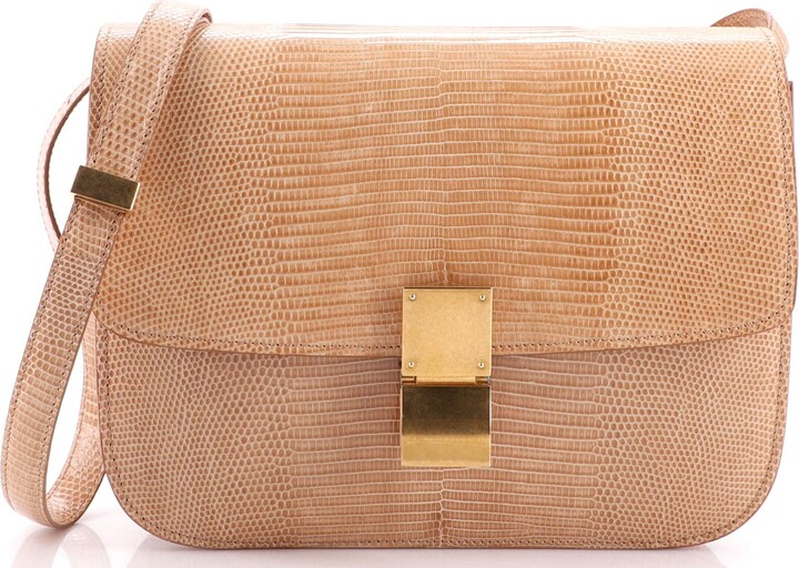 Celine Classic Box Bag Lizard Medium - ShopStyle