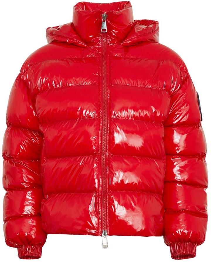 red puffy jackets