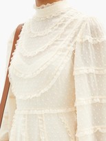 Thumbnail for your product : Zimmermann Ladybeetle Lace-trimmed Swiss-dot Voile Dress - Ivory