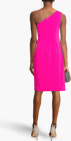 Thumbnail for your product : ML Monique Lhuillier One-shoulder bow-embellished cutout crepe dress