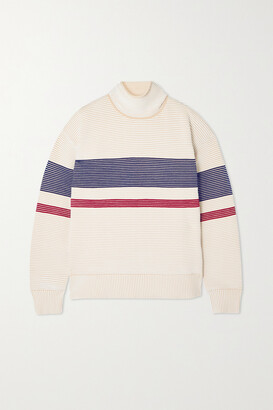 NAGNATA + Net Sustain Sama Retro Striped Ribbed Organic Cotton Sweatshirt